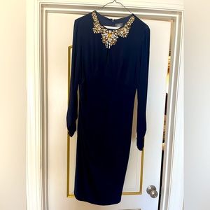 Gorgeous Navy dress with beaded detail